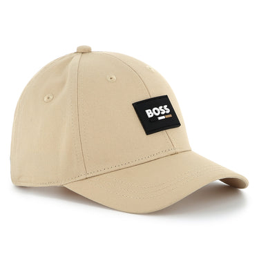Gorra para niño y teen Boss beige pequeño logo